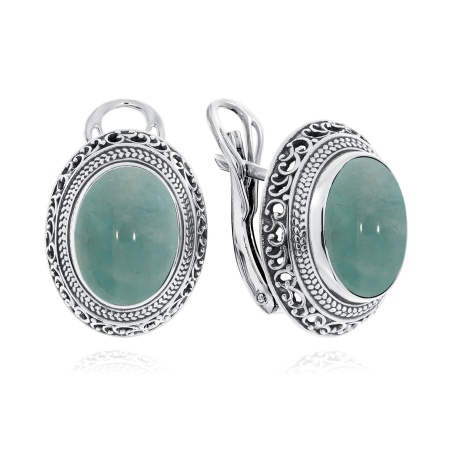 Купить оптом серьги из серебра с амазонитами 2310370927 от Krasnoe