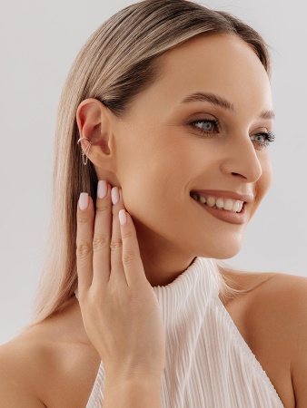 Купить оптом серьги из серебра без вставок 2340405443-9 от Krasnoe