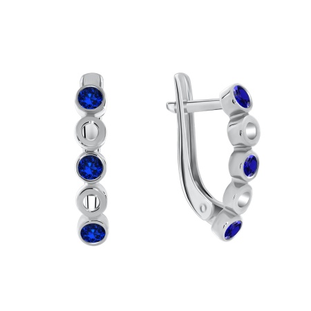 Купить оптом серьги из серебра с ситаллами 2340880246-82 от Krasnoe