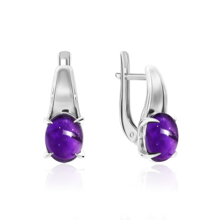 Купить оптом серьги из серебра с аметистами 2340060370 от Krasnoe
