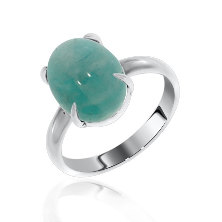 Купить оптом кольцо из серебра с амазонитом 1340372314 от Krasnoe