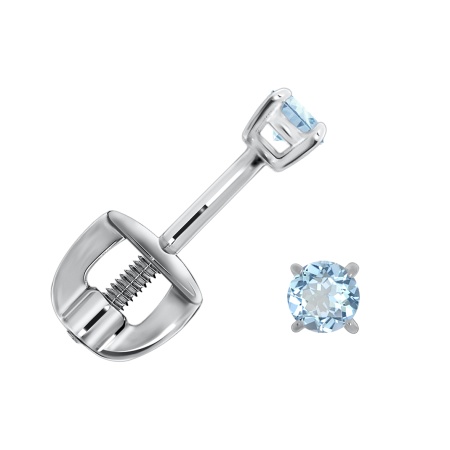 Купить оптом пусеты из серебра с топазами, топазами и топазами П340070025 от Krasnoe