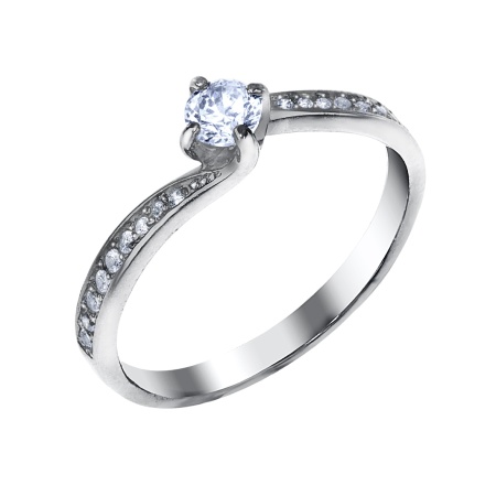 Купить оптом кольцо из серебра с фианитами 1340200190 от Krasnoe