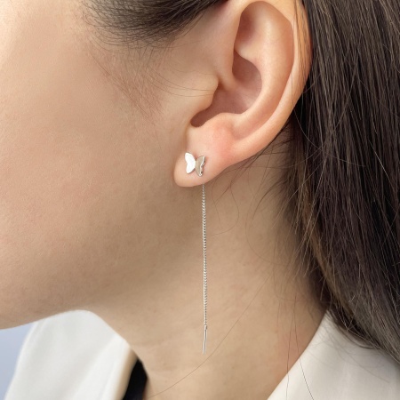 Купить оптом серьги из серебра без вставок 2340401917 от Krasnoe