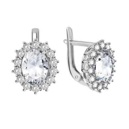 Купить оптом серьги из серебра с фианитами 2340200189л от Krasnoe