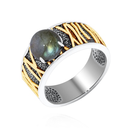 Купить оптом кольцо из серебра с лабрадоритом 1317Л01752 от Krasnoe