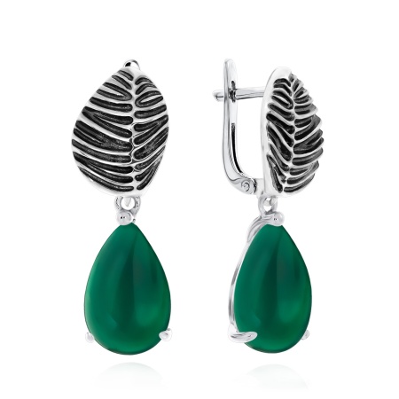 Купить оптом серьги из серебра с агатами 2340391382-60 от Krasnoe