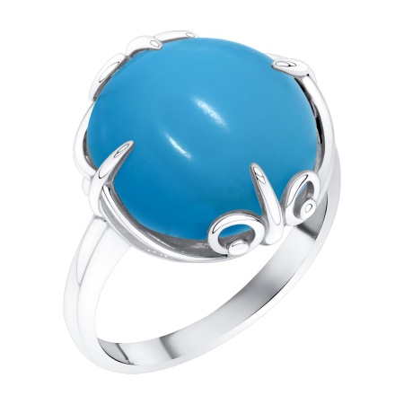 Купить оптом кольцо из серебра с бирюзой 1340Б25959 от Krasnoe