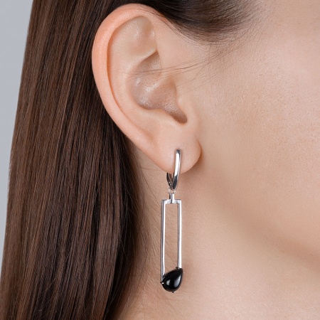 Купить оптом серьги из серебра с агатами 2340391518-11 от Krasnoe