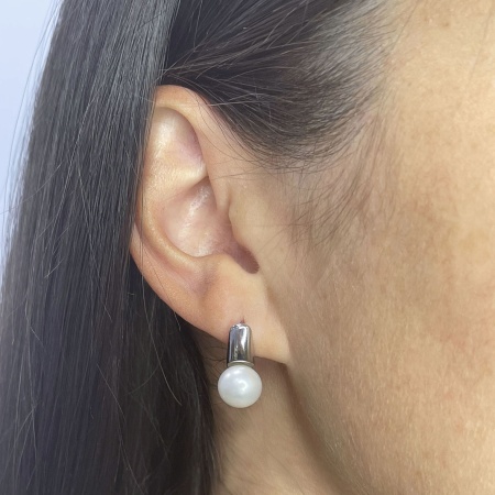 Купить оптом серьги из серебра с жемчугами 2340051392 от Krasnoe