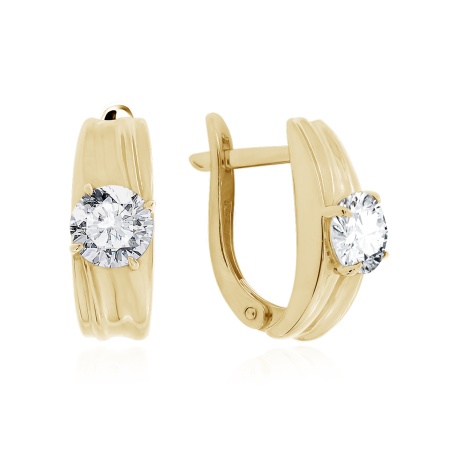 Купить оптом серьги из серебра с фианитами 2320201669 от Krasnoe