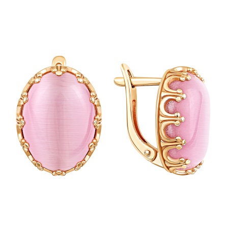 Купить оптом серьги из серебра с кошачий глазами 2320265096-30 от Krasnoe