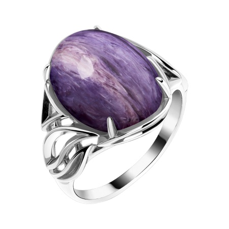 Купить оптом кольцо из серебра с чароитом 1340465707 от Krasnoe