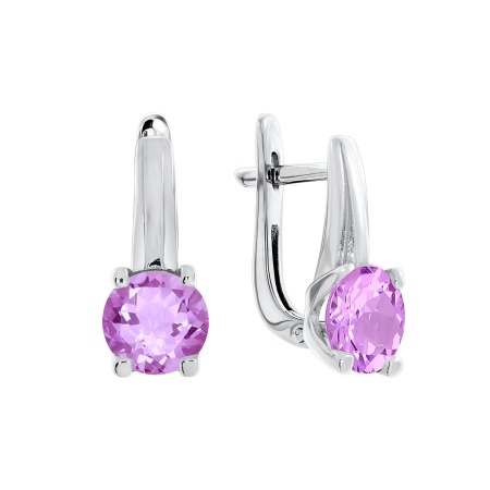 Купить оптом серьги из серебра с аметистами 2340060987 от Krasnoe