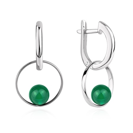 Купить оптом серьги из серебра с агатами 2340395511-60 от Krasnoe