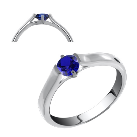 Купить оптом кольцо из серебра с ситаллом 1340880252-82 от Krasnoe