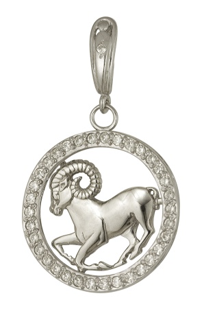 Купить оптом подвеска из серебра с фианитами 3R02231-6 от Krasnoe