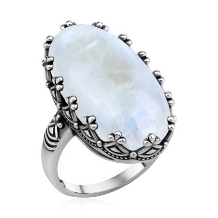 Купить оптом кольцо из серебра с лунным камнем 1310936405 от Krasnoe