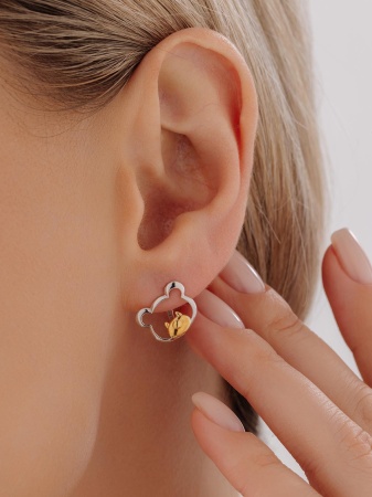 Купить оптом серьги из серебра без вставок 2350405208 от Krasnoe