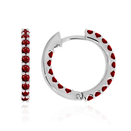 Купить оптом серьги из серебра с гранатами 2340151315 от Krasnoe