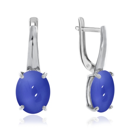 Купить оптом серьги из серебра с халцедонами 2340600137-80 от Krasnoe