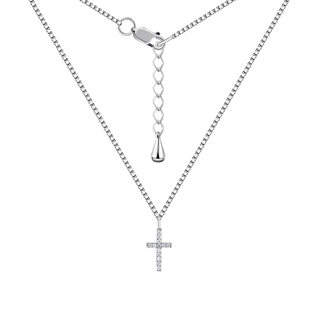 Купить оптом колье из серебра с фианитами 8340204770л-2-8-38 от Krasnoe