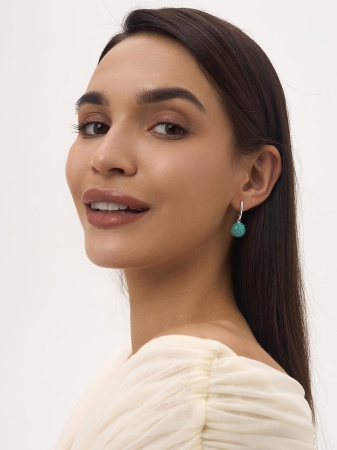 Купить оптом серьги из серебра с амазонитами 2340372311 от Krasnoe