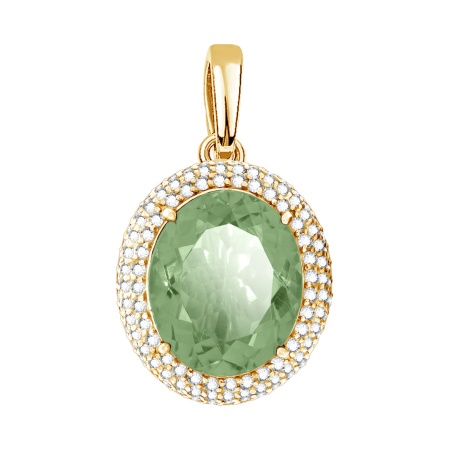 Купить оптом подвеска из серебра с аметистом и фианитами 3320065601-60 от Krasnoe