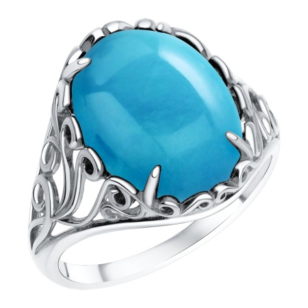 Купить оптом кольцо из серебра с бирюзой 1340315712 от Krasnoe