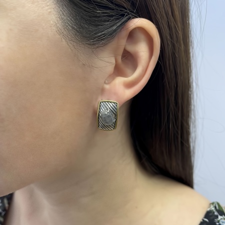 Купить оптом серьги из серебра с лабрадоритами 2317Л01757 от Krasnoe