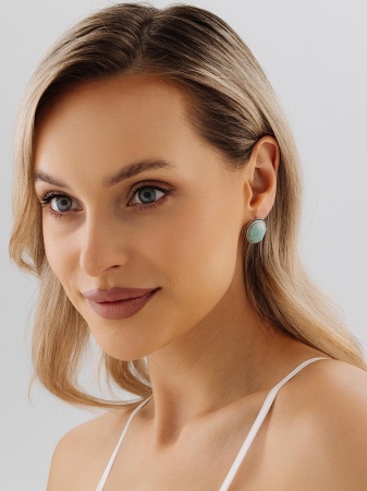 Купить оптом серьги из серебра с амазонитами 2310376357 от Krasnoe