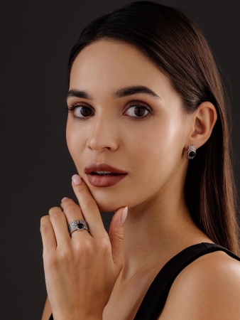 Купить оптом серьги из серебра с агатами 2310392391-20 от Krasnoe