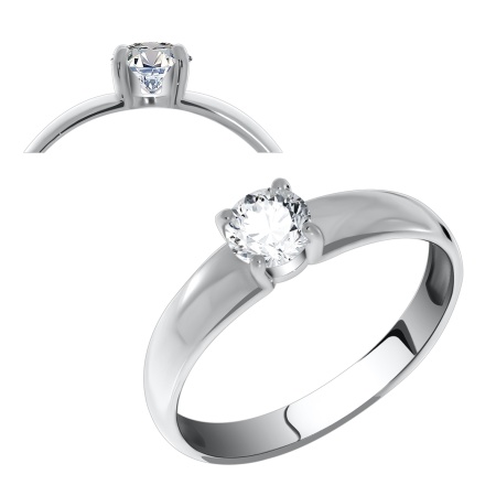 Купить оптом кольцо из серебра с фианитом 1340200255 от Krasnoe