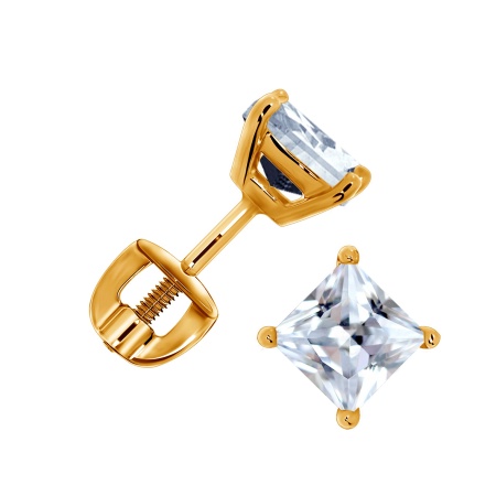 Купить оптом пусеты из серебра с фианитами 2320202091 от Krasnoe