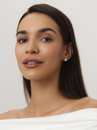 Купить оптом пусеты из серебра с жемчугами 2340241685 от Krasnoe