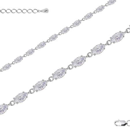 Купить оптом браслет из серебра с фианитами 4340202503-17 от Krasnoe