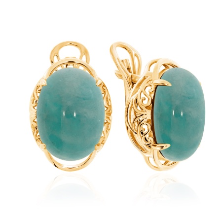 Купить оптом серьги из серебра с амазонитами 2320370968 от Krasnoe