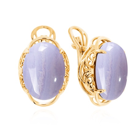 Купить оптом серьги из серебра с агатом 2320390968-84 от Krasnoe