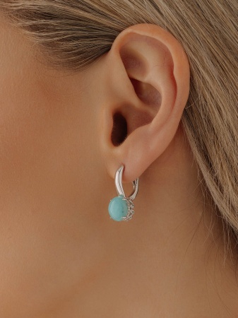 Купить оптом серьги из серебра с амазонитами 2340371263 от Krasnoe