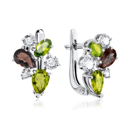 Купить оптом серьги из серебра с фианитами 2340200871-9 от Krasnoe