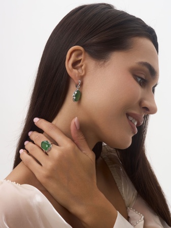 Купить оптом серьги из серебра с агатами 2340395729-60 от Krasnoe