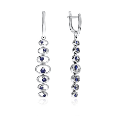 Купить оптом серьги из серебра с ситаллами 2340886148-82 от Krasnoe