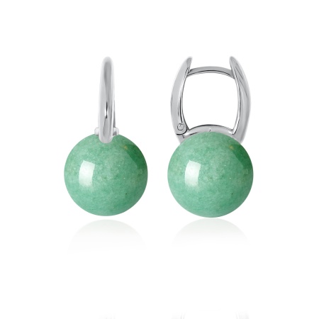 Купить оптом серьги из серебра с синтетическими авантюринами 2340364318-60 от Krasnoe