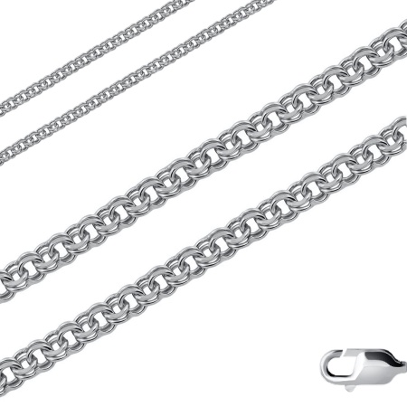 Купить оптом цепь из серебра без вставок 366712080060 от Krasnoe