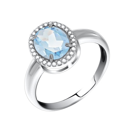 Купить оптом кольцо из серебра с ситаллом и фианитами 1340880282л-71 от Krasnoe