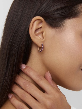 Купить оптом серьги из серебра с аметистами 2320061319 от Krasnoe