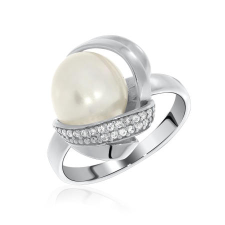 Купить оптом кольцо из серебра с жемчугом 1340050861-2 от Krasnoe