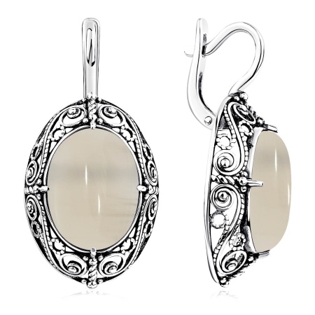 Купить оптом серьги из серебра с агатами 2310395086-21 от Krasnoe