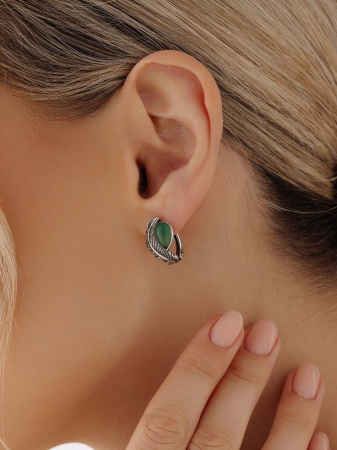 Купить оптом серьги из серебра с агатами 2310391602-60 от Krasnoe