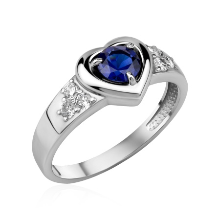 Купить оптом кольцо из серебра с ситаллом и фианитами 1340С31778-82 от Krasnoe